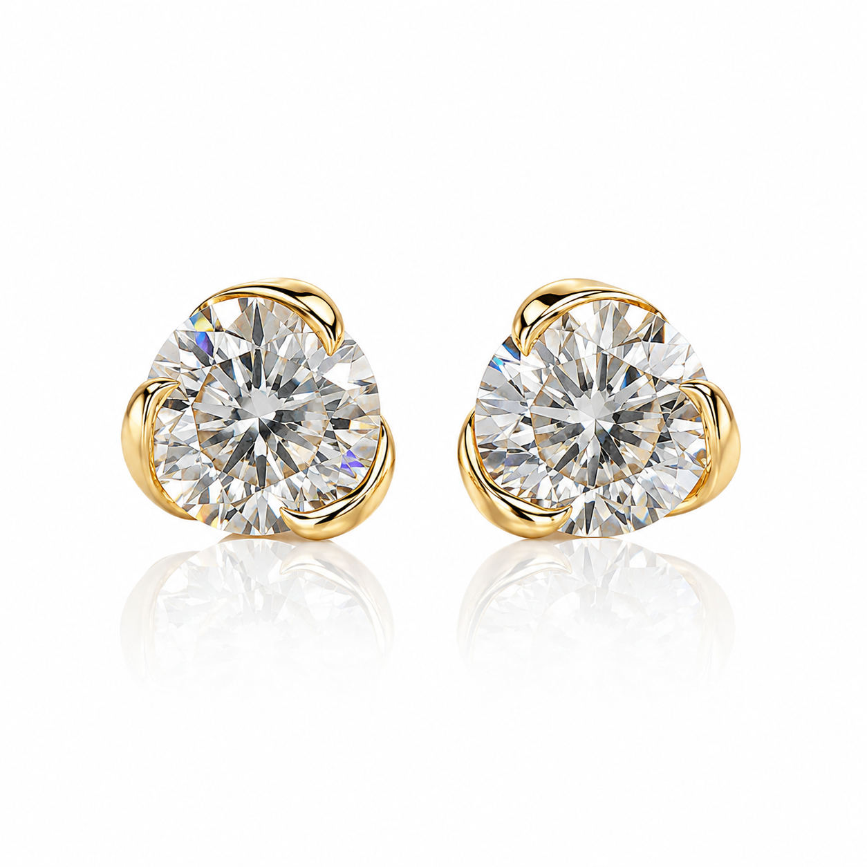 2ct Leaf Studs