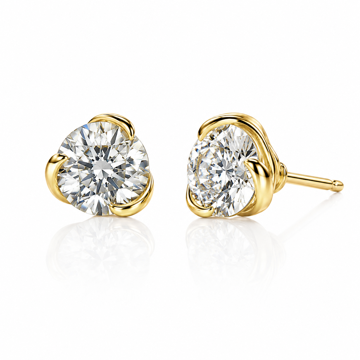 2ct Leaf Studs