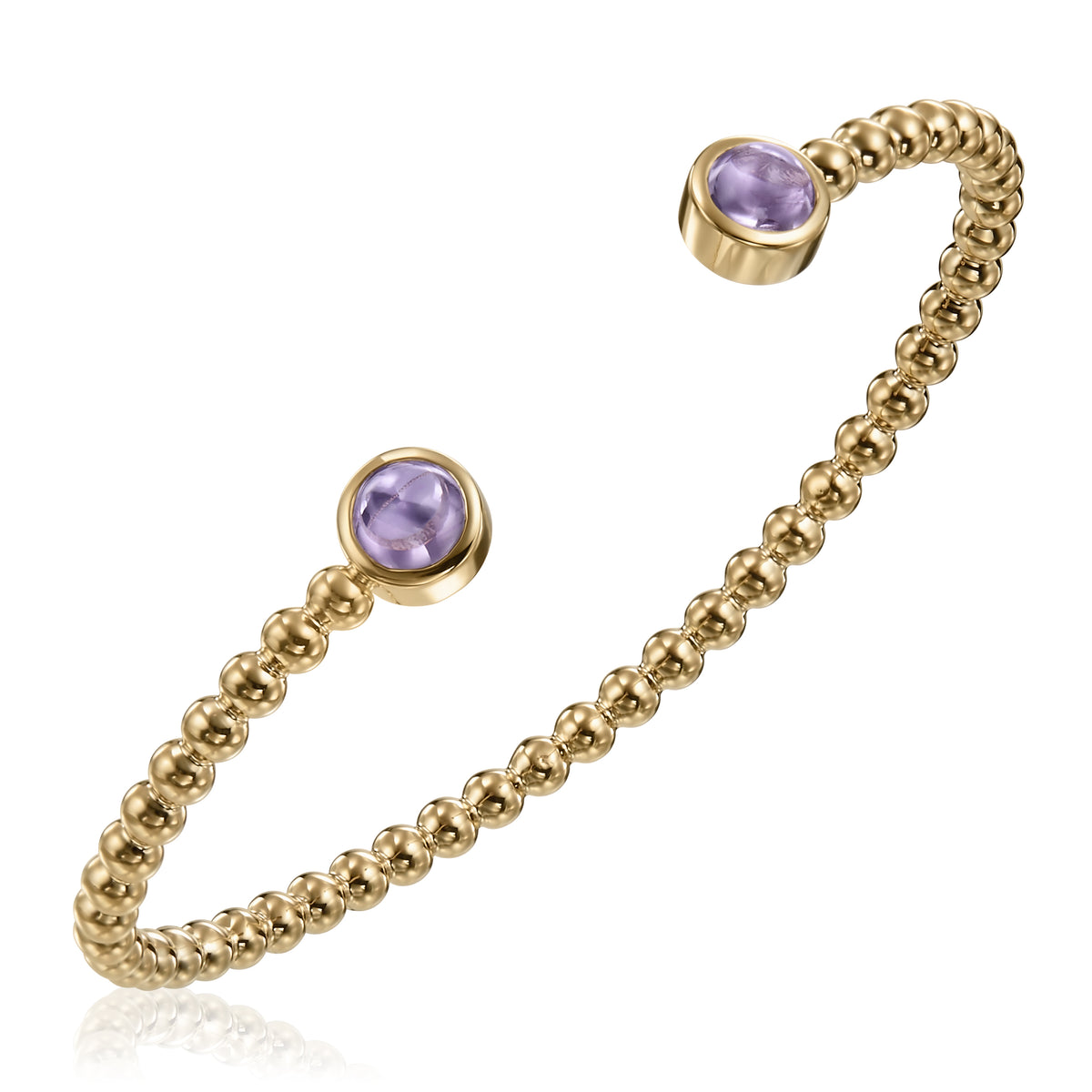 Pink Sapphire Cabochon Nutmeg Cuff