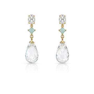 Diamond Quartz Rain Earrings