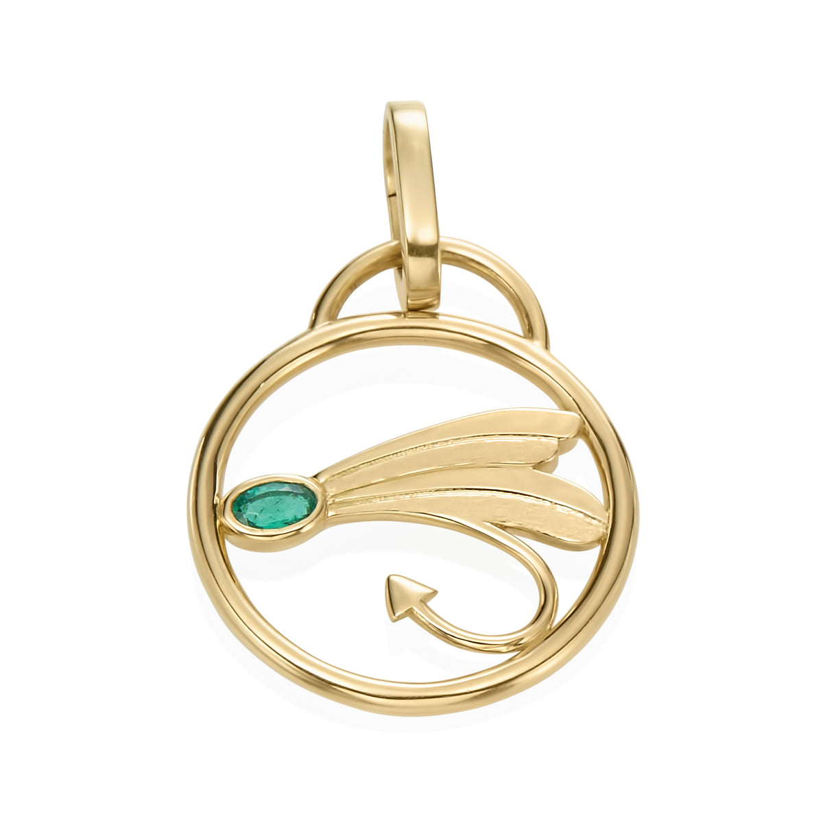 Emerald Fly Fishing Charm
