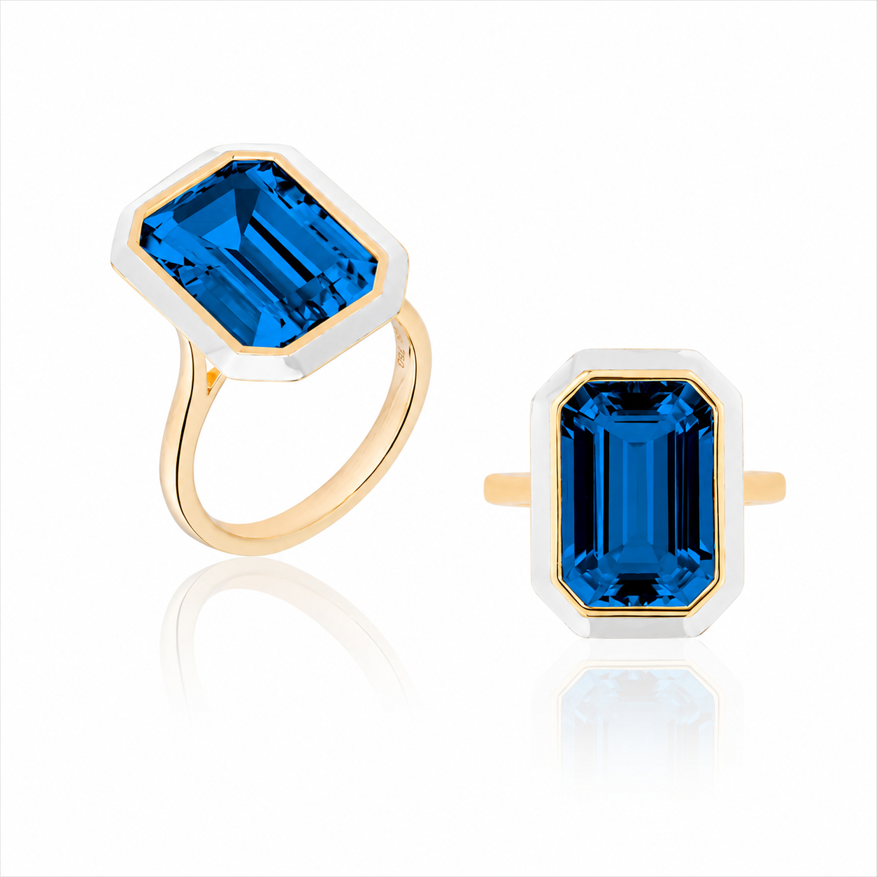 Emerald Cut Enamel Ring
