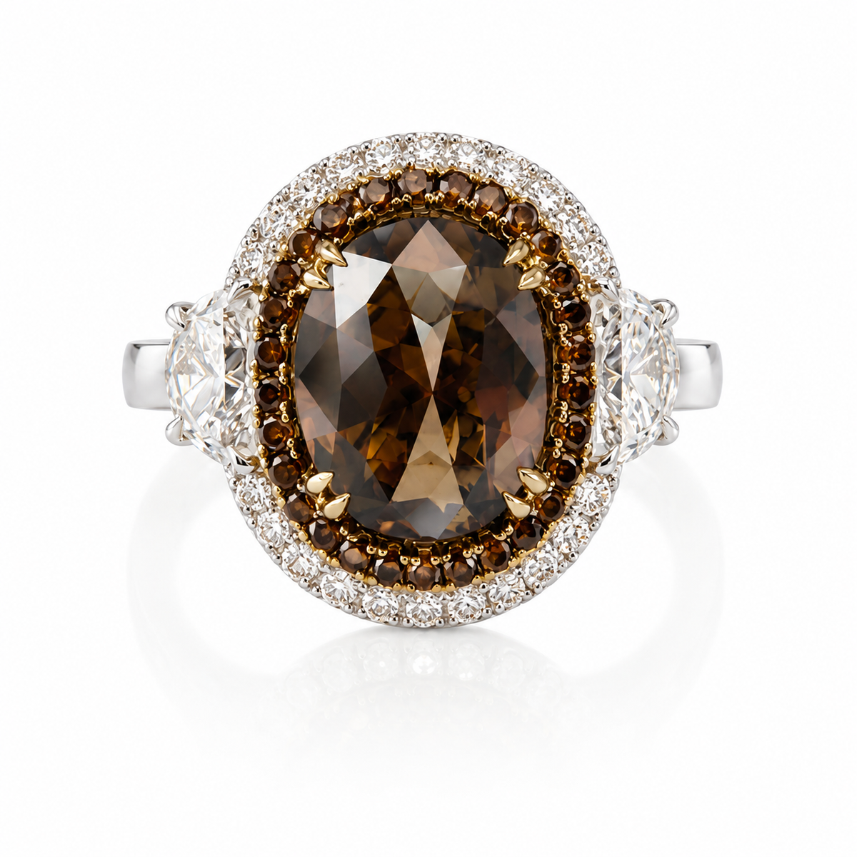 Fancy Dark Orangy Brown Ring