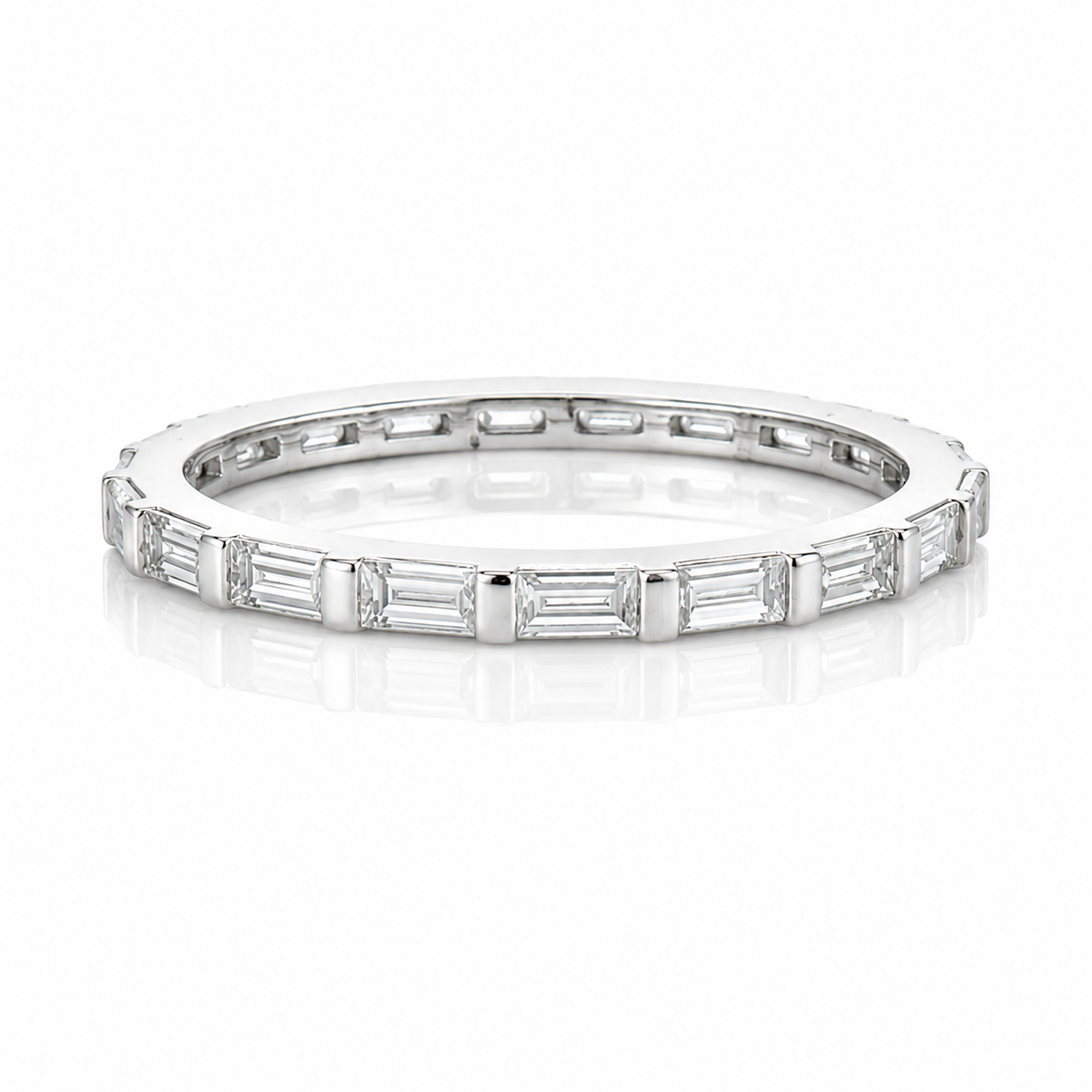 Baguette diamonds eternity band