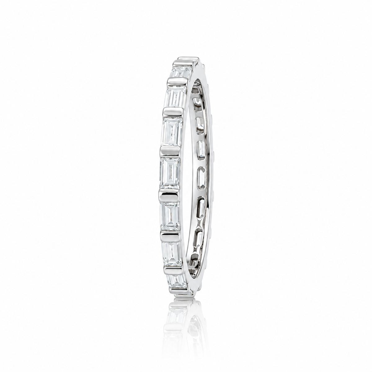Baguette diamonds eternity band