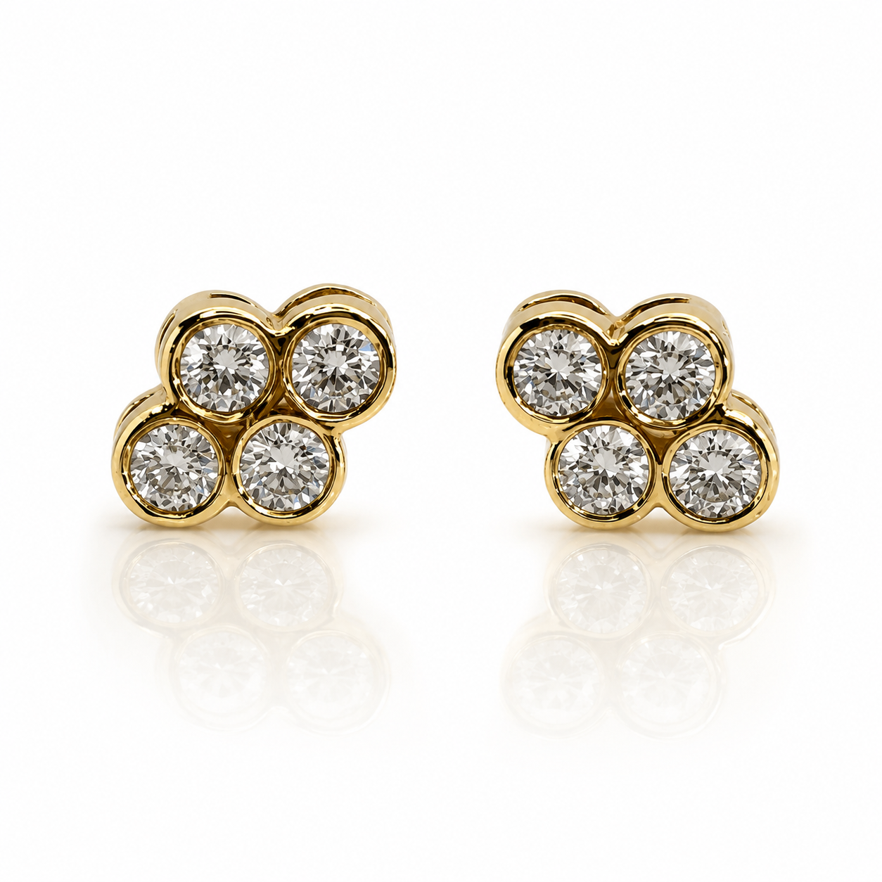 Scalloped Diamond Studs