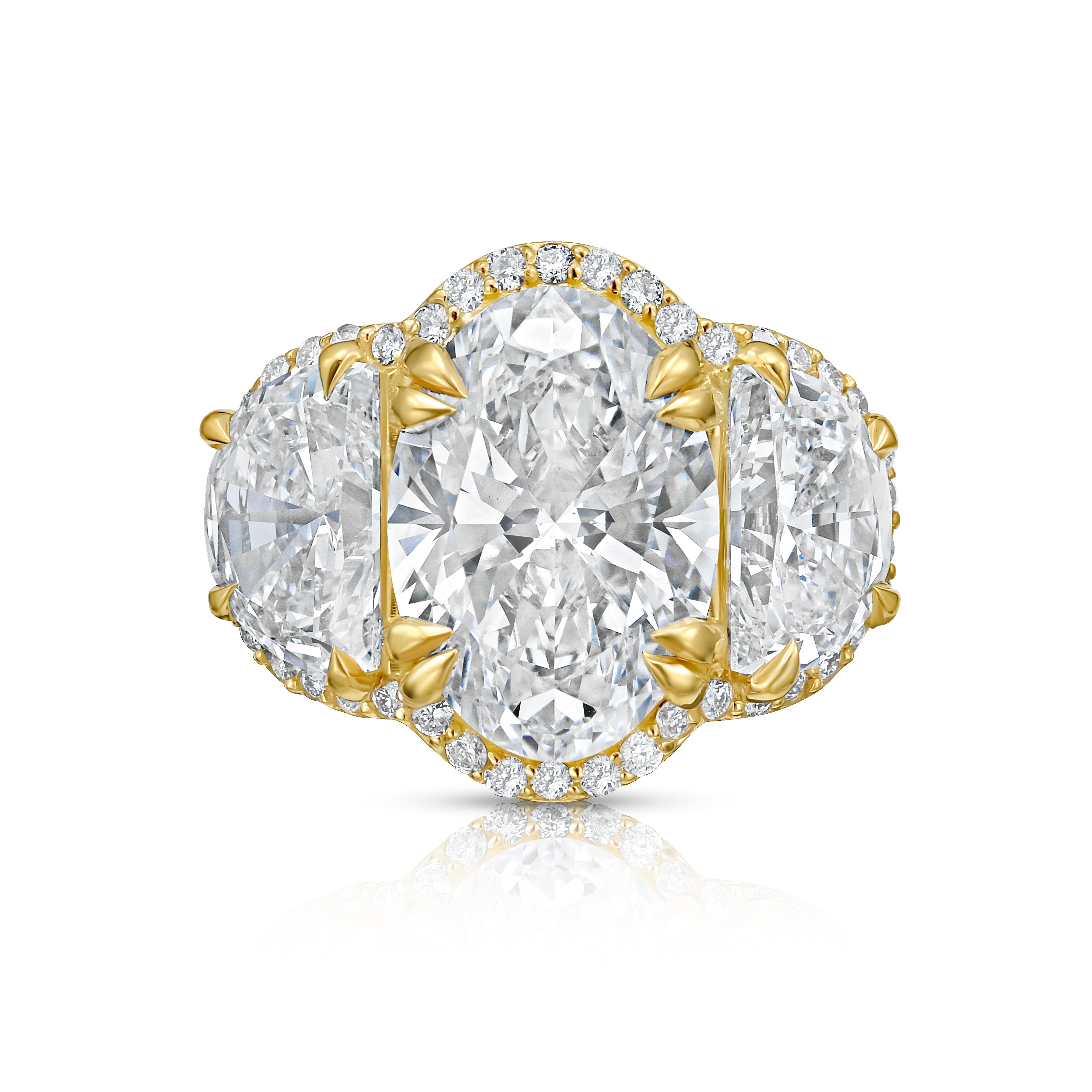 Three-Stone Oval Diamond Ring