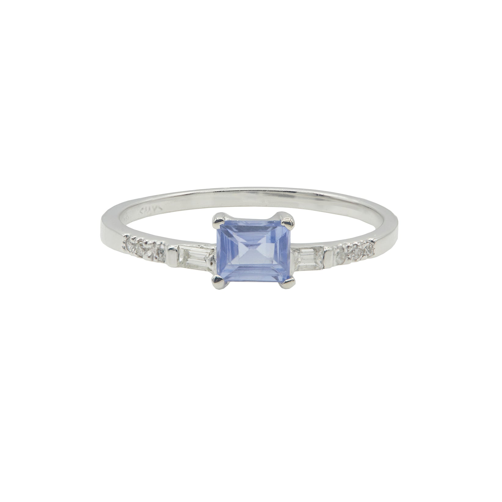 Sapphire Emerald Cut Ring