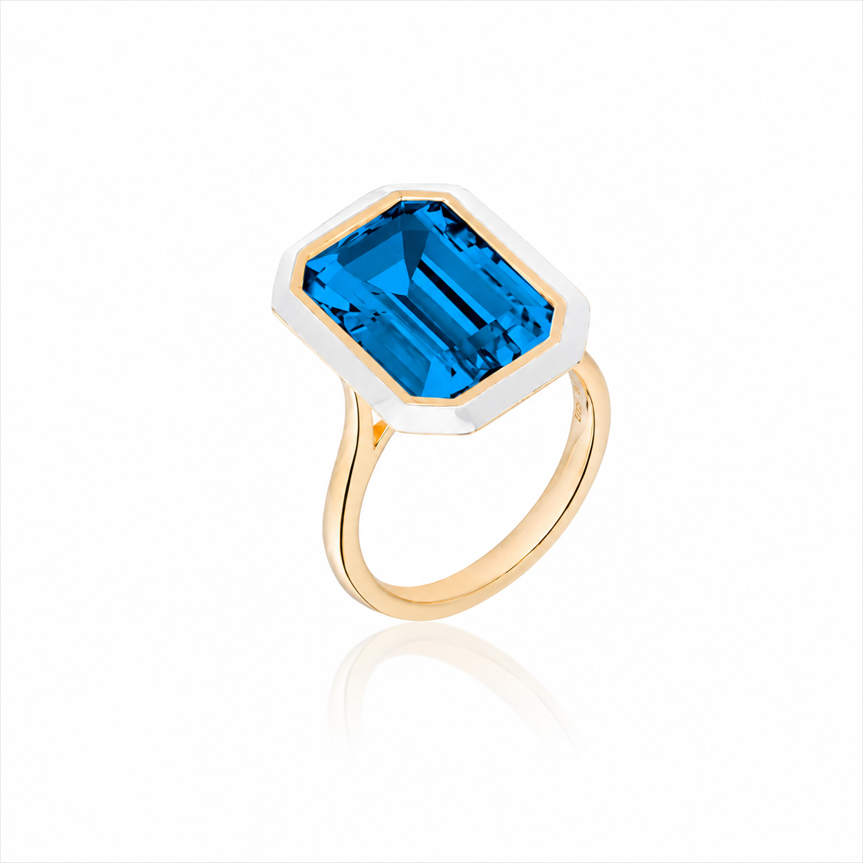 Emerald Cut Enamel Ring