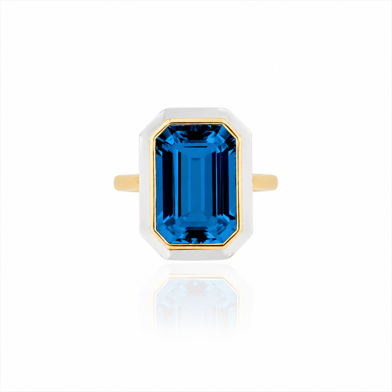 Emerald Cut Enamel Ring