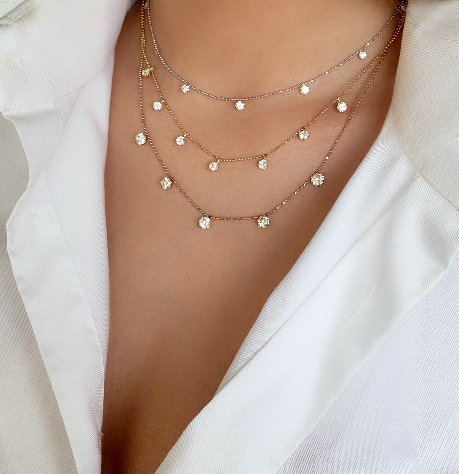 Floating Diamond Necklace