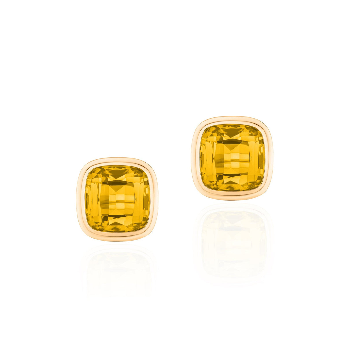 Citrine Bezel Studs