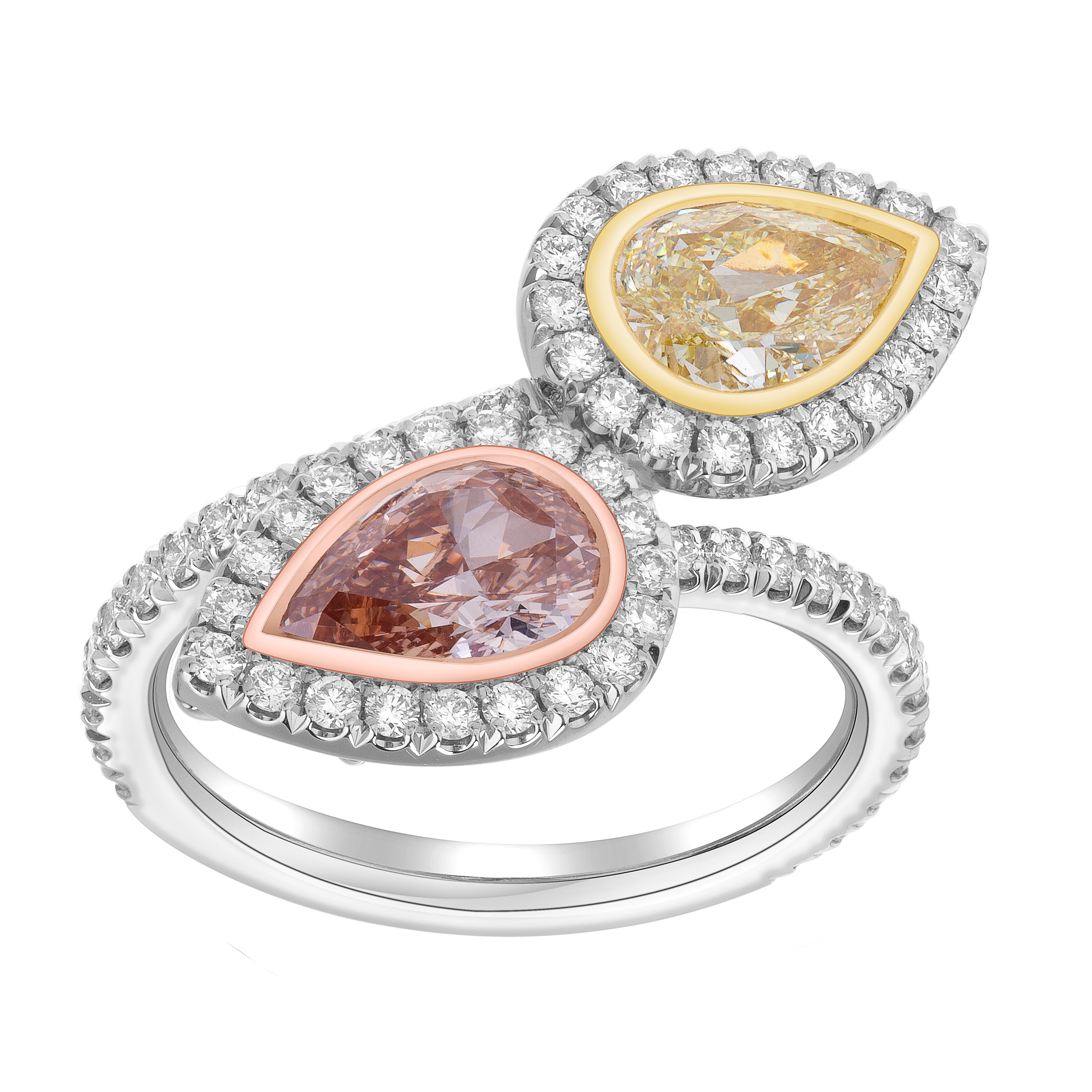 Golden Rose Bypass Ring