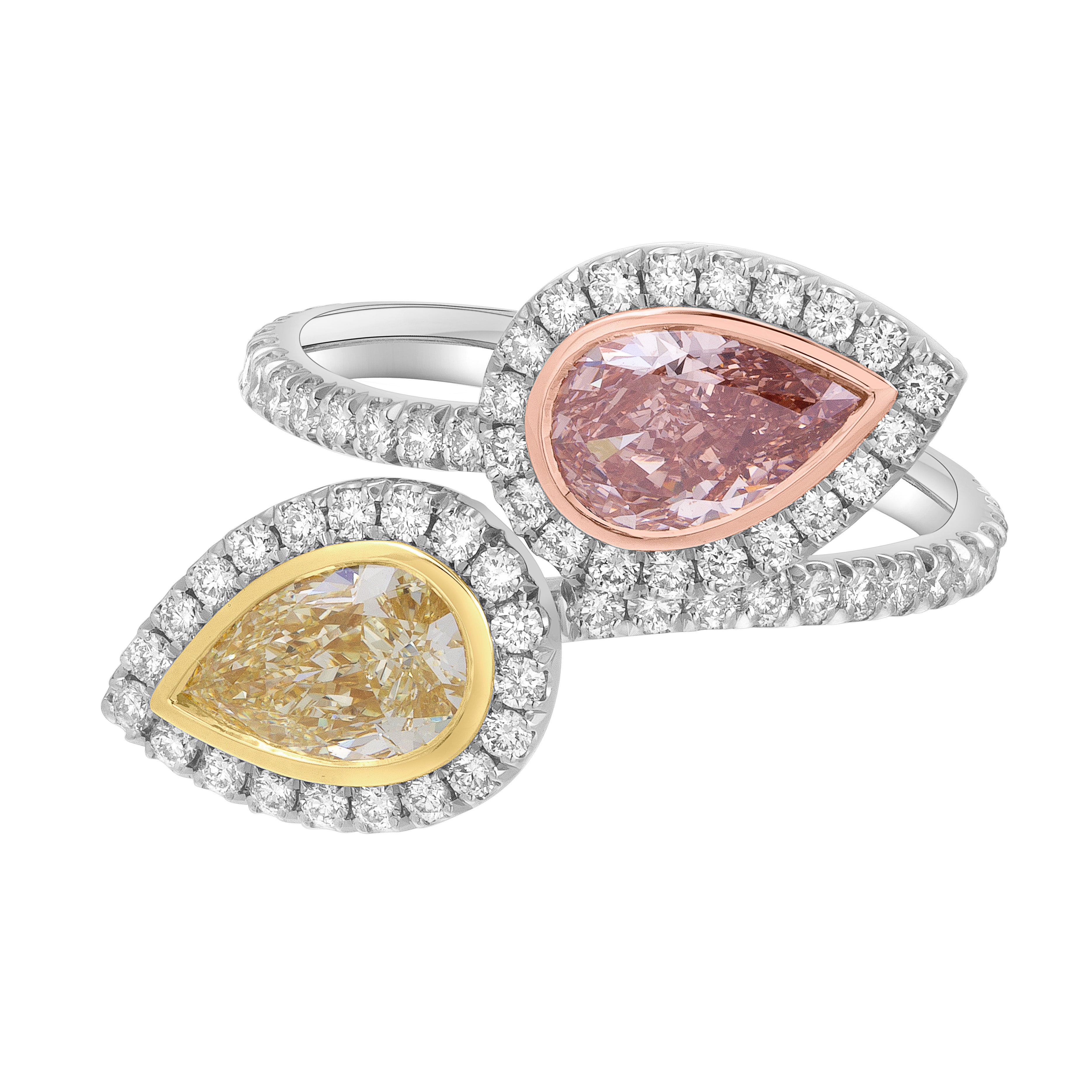 Golden Rose Bypass Ring