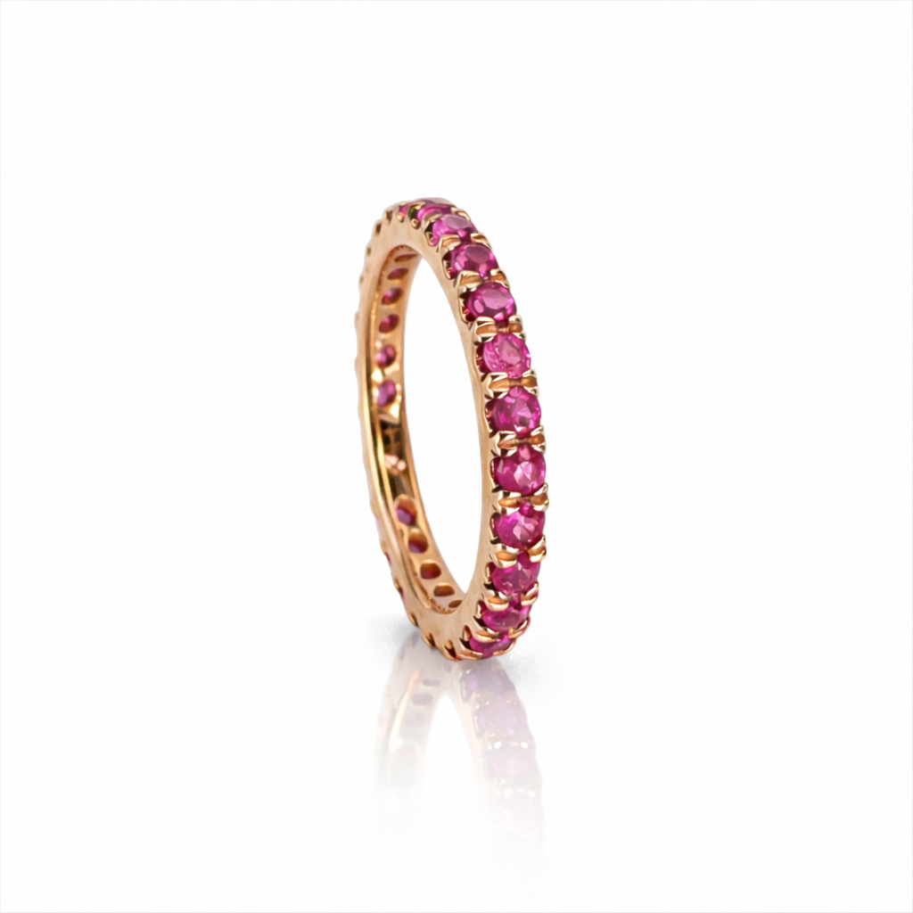 Pink Rose Eternity Band