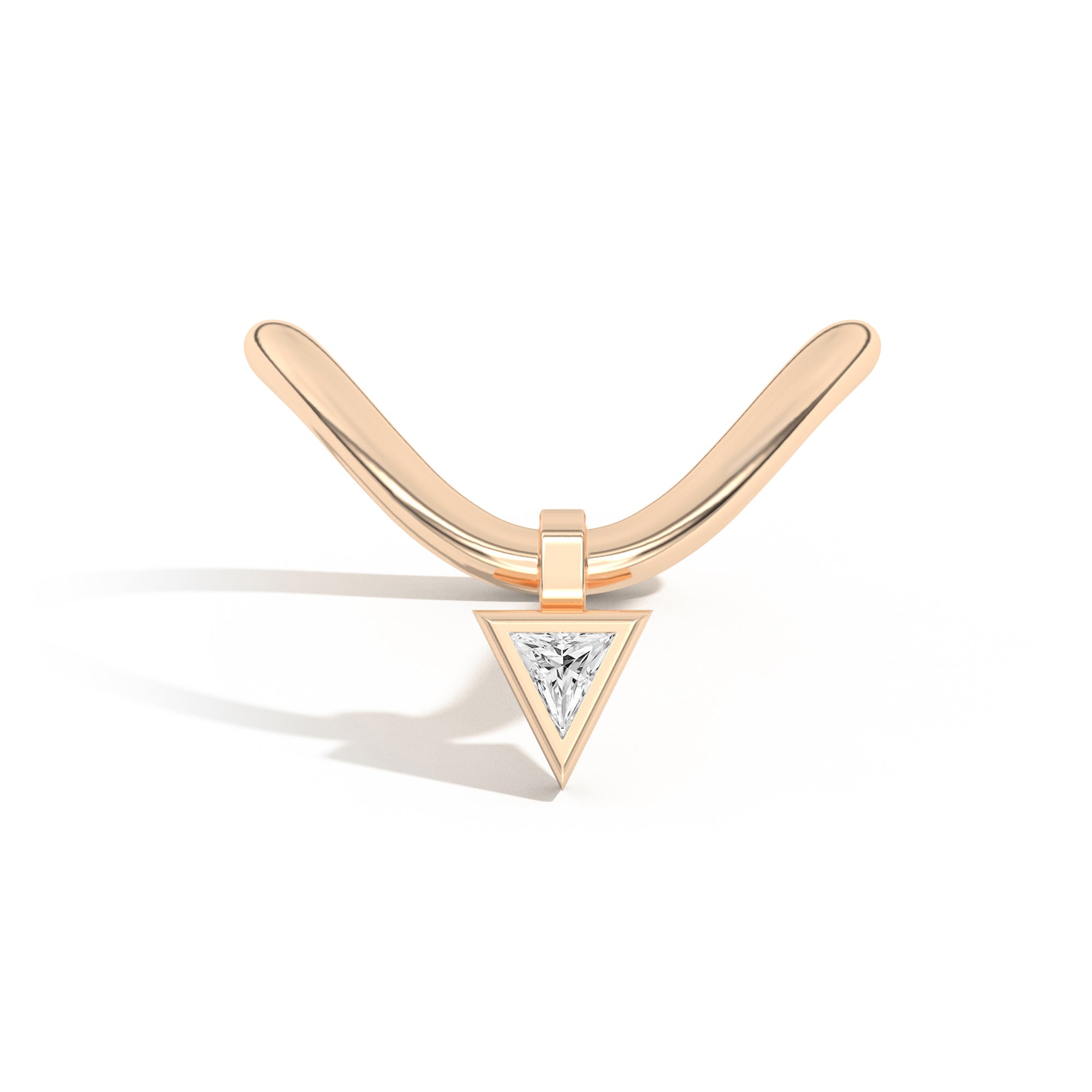 Gaudí Curve Ring with Golden Triangle