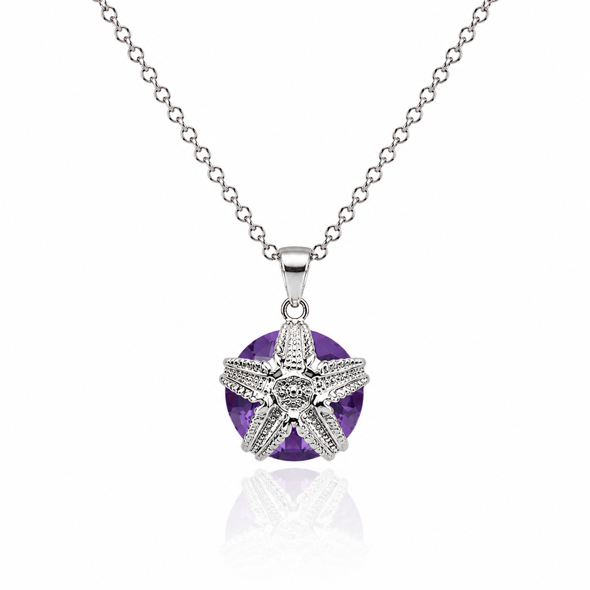Starfish Amethyst Pendant