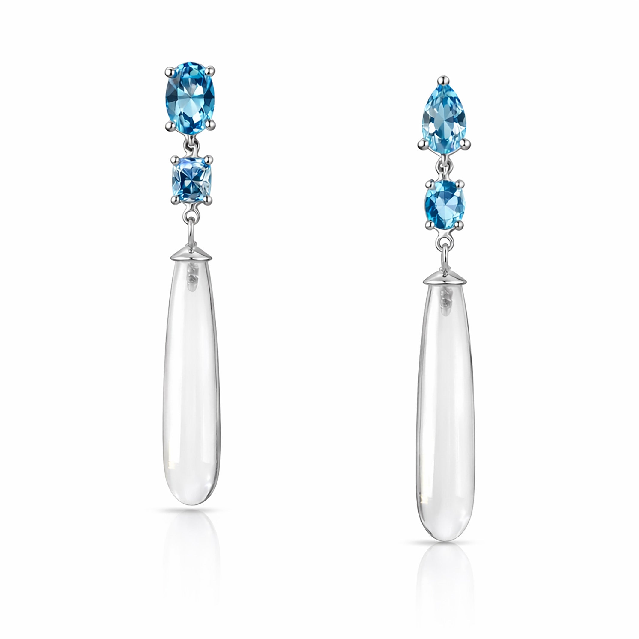 Sky Topaz Rain Earrings