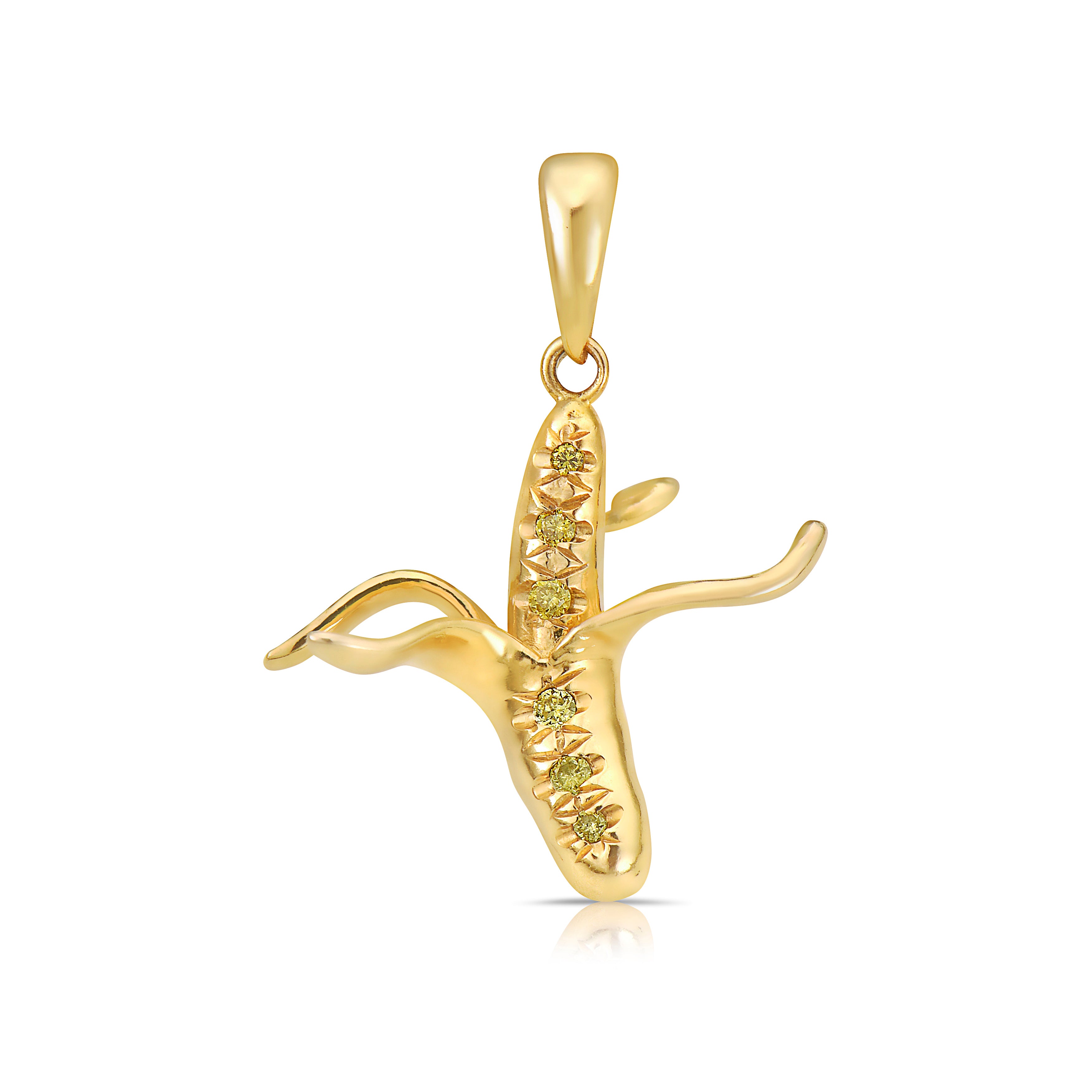 Golden Banana Charm