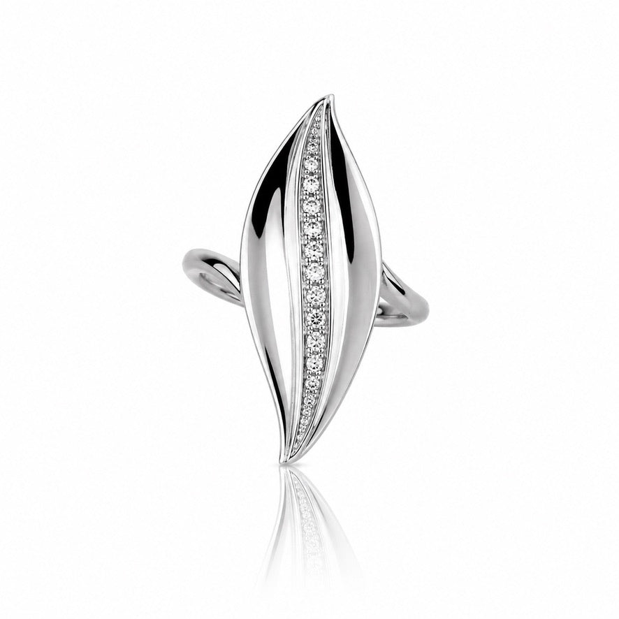 Long Willow Leaf Ring