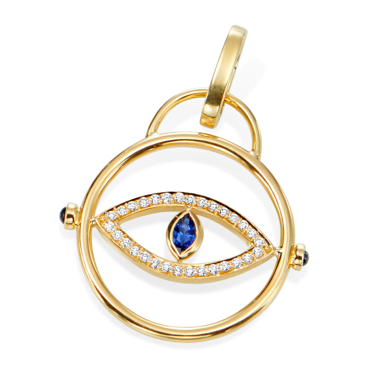 Blue Sapphire Evil Eye Charm