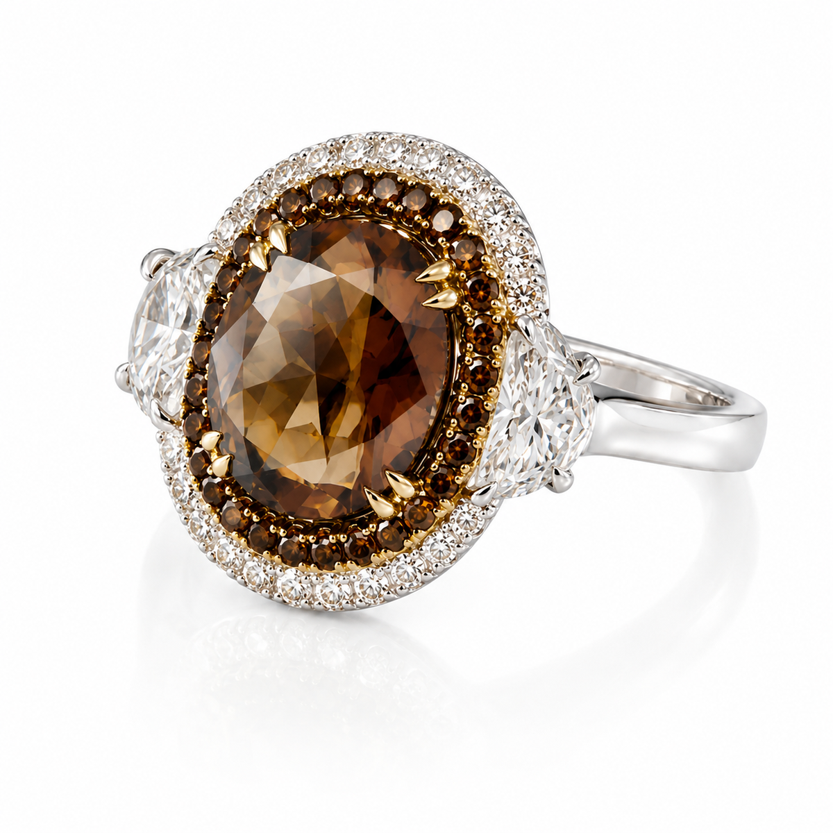 Fancy Dark Orangy Brown Ring