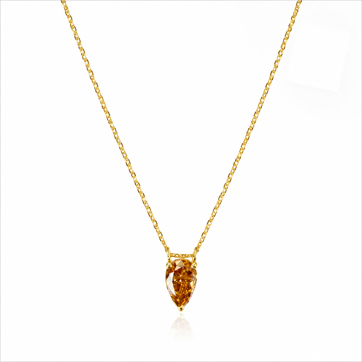 Yellow Diamond Pendant Necklace