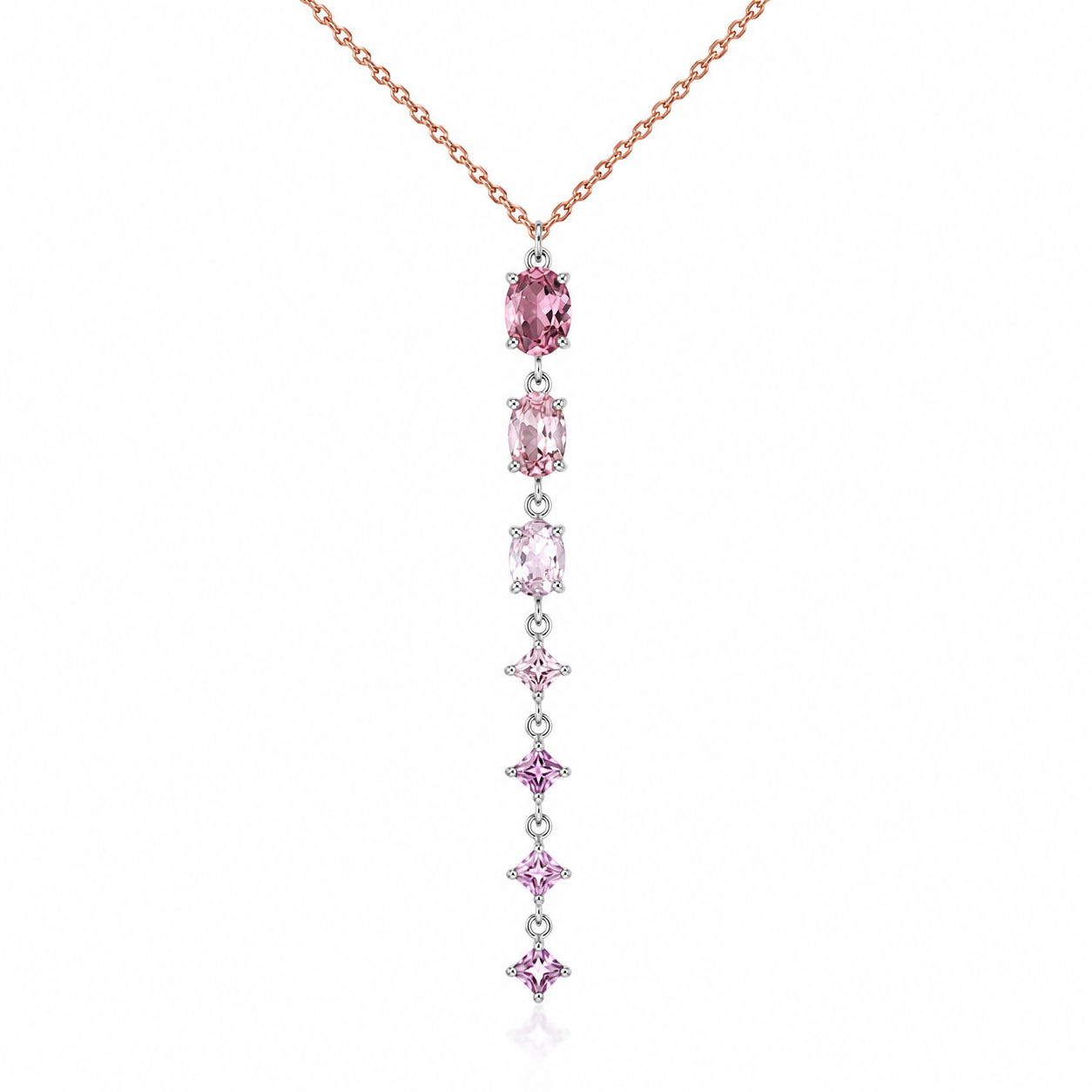 Pink Tourmaline Gradient Necklace