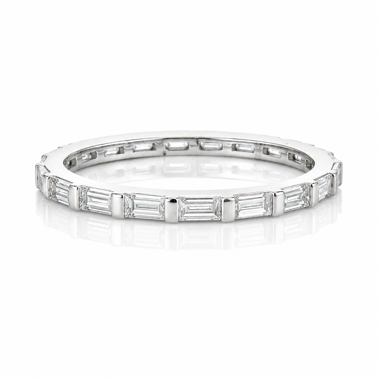 Baguette diamonds eternity band