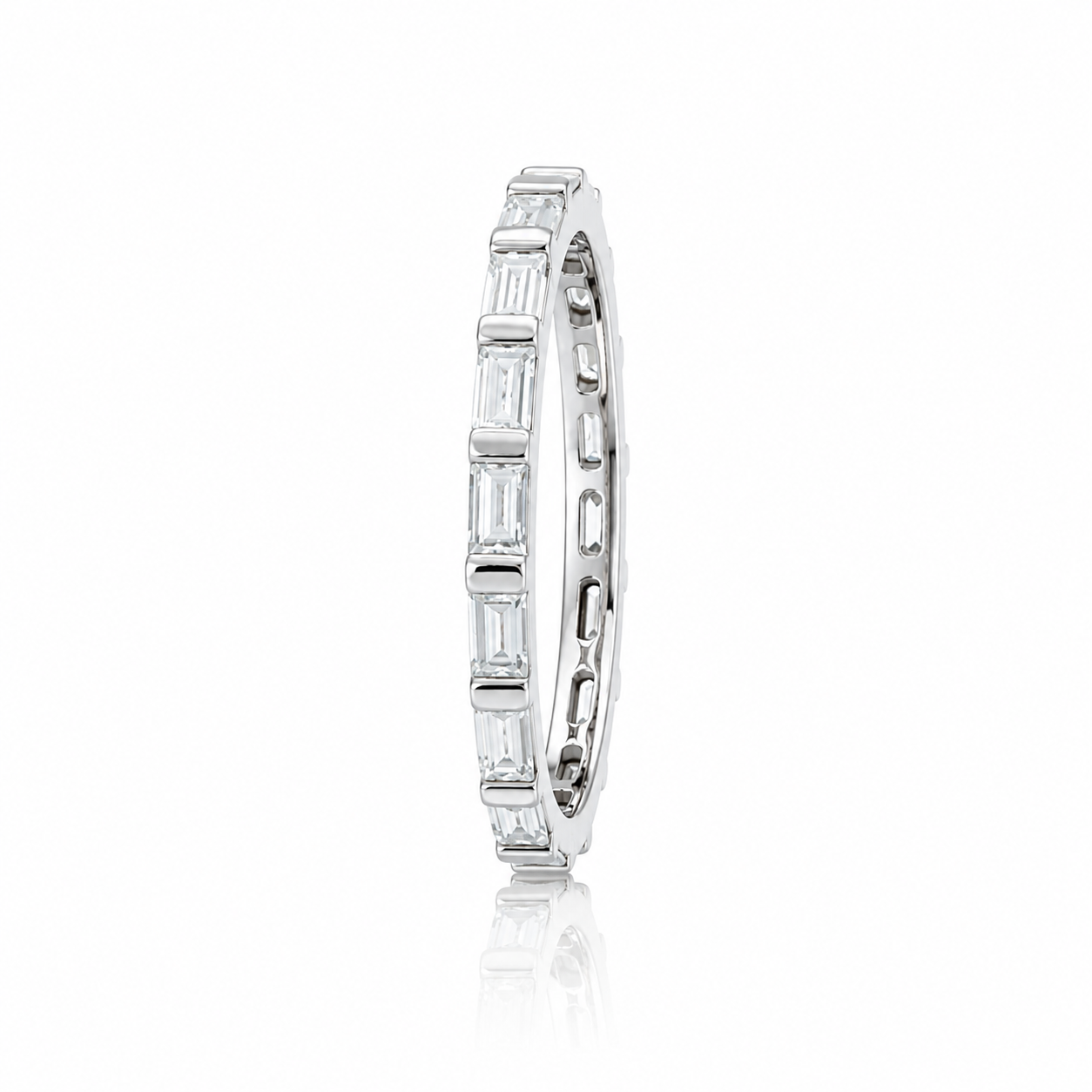 Baguette diamonds eternity band