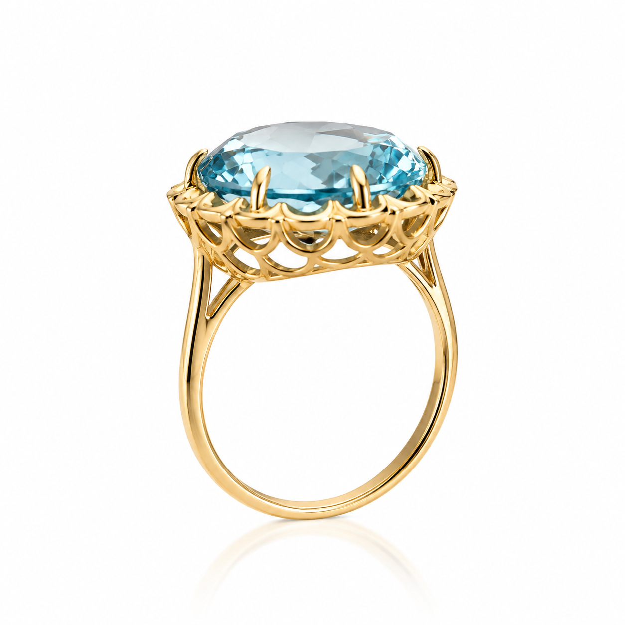 Blue Topaz Azure Lace Ring