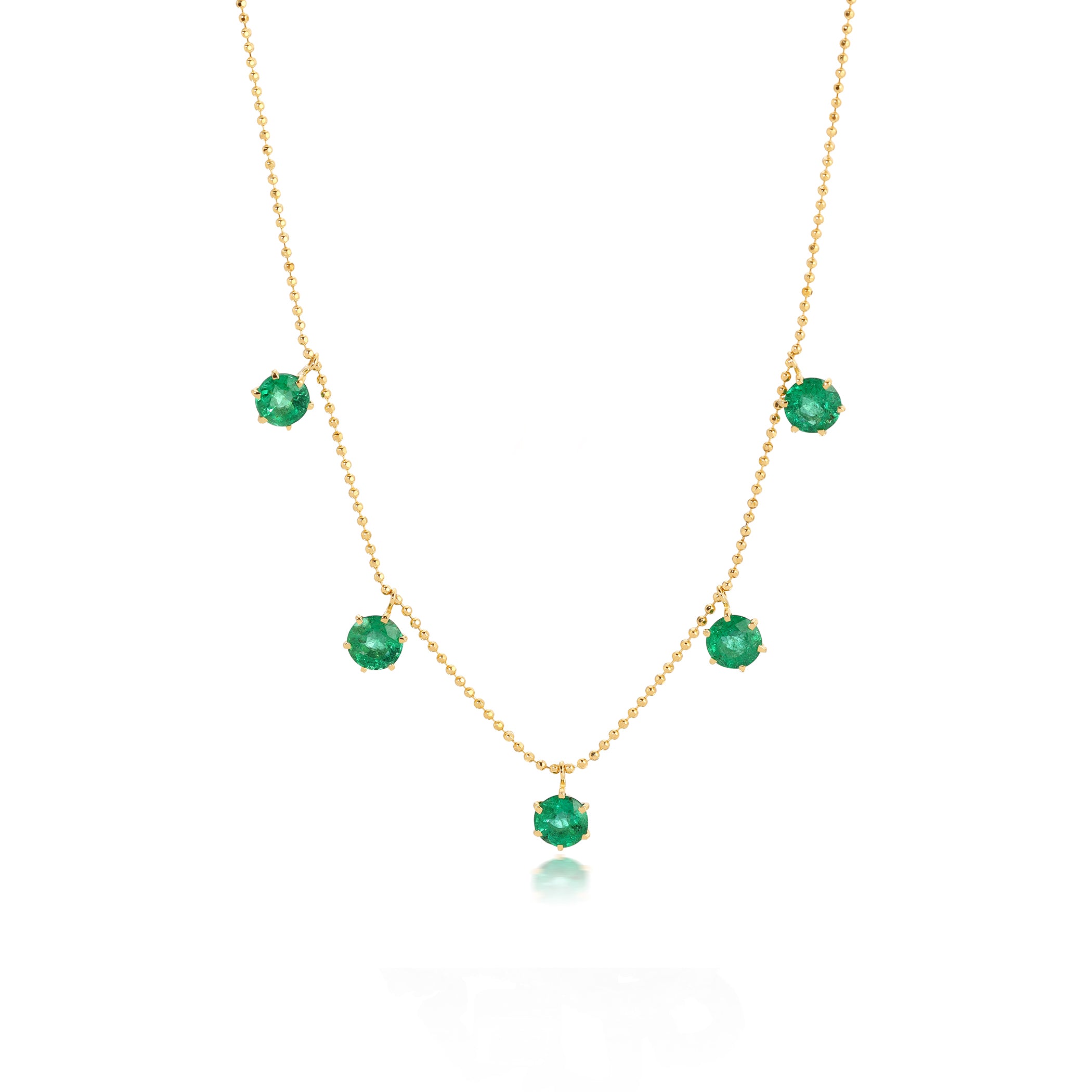 Floating Emerald Necklace