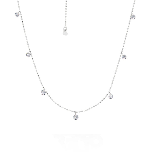 Small Floating Diamond Necklace