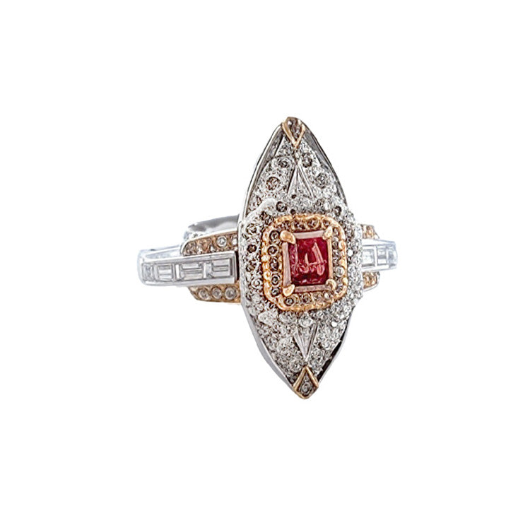 Argyle Pink Diamond Art Deco Ring
