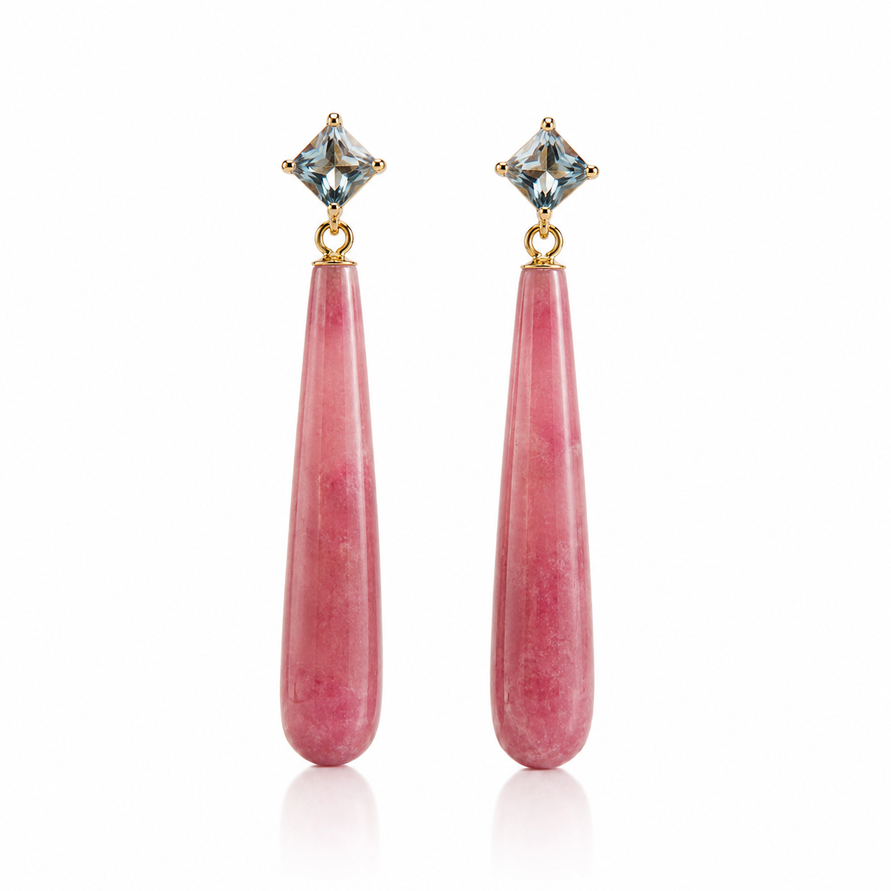 Rhodochrosite Drop Earrings
