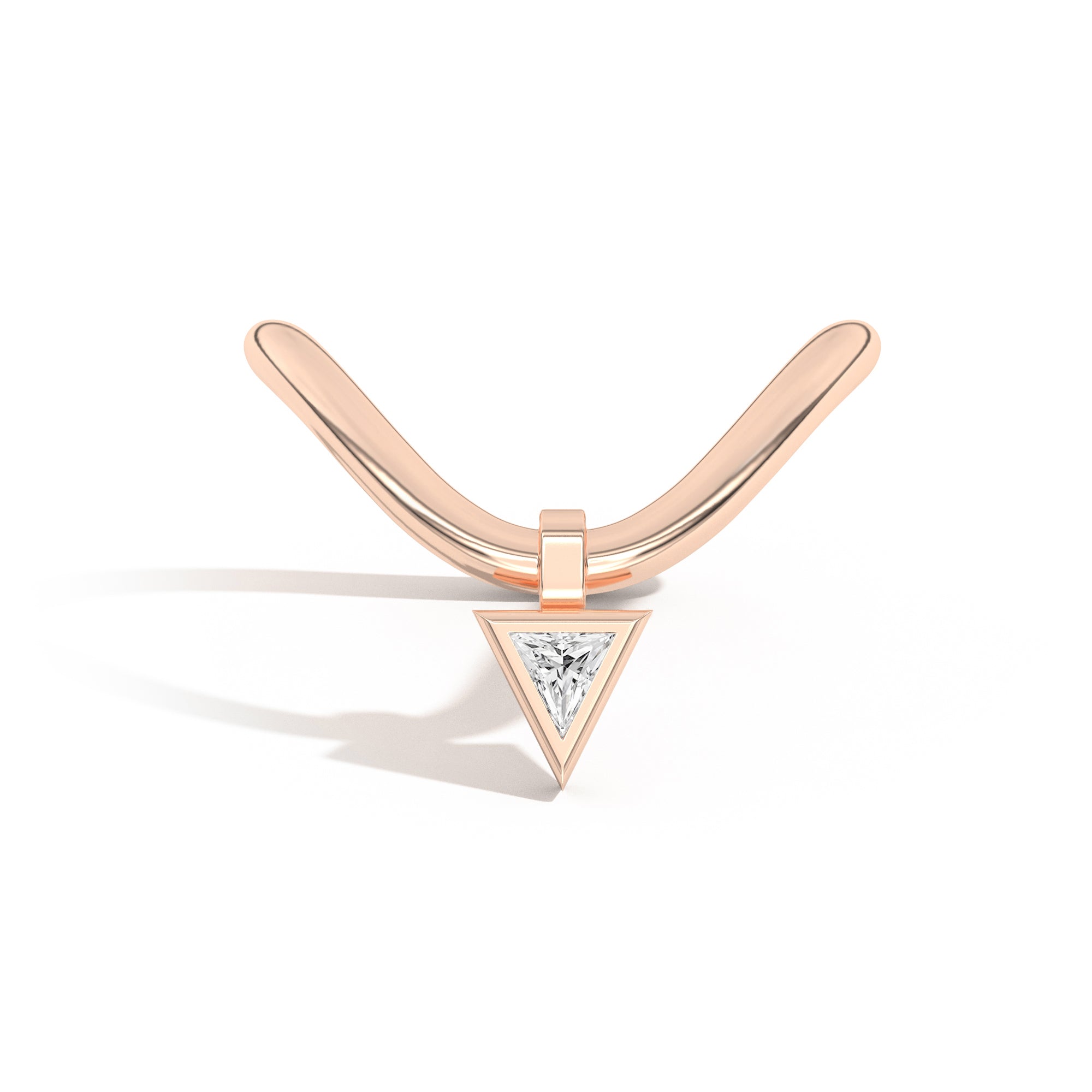 Gaudí Curve Ring with Golden Triangle