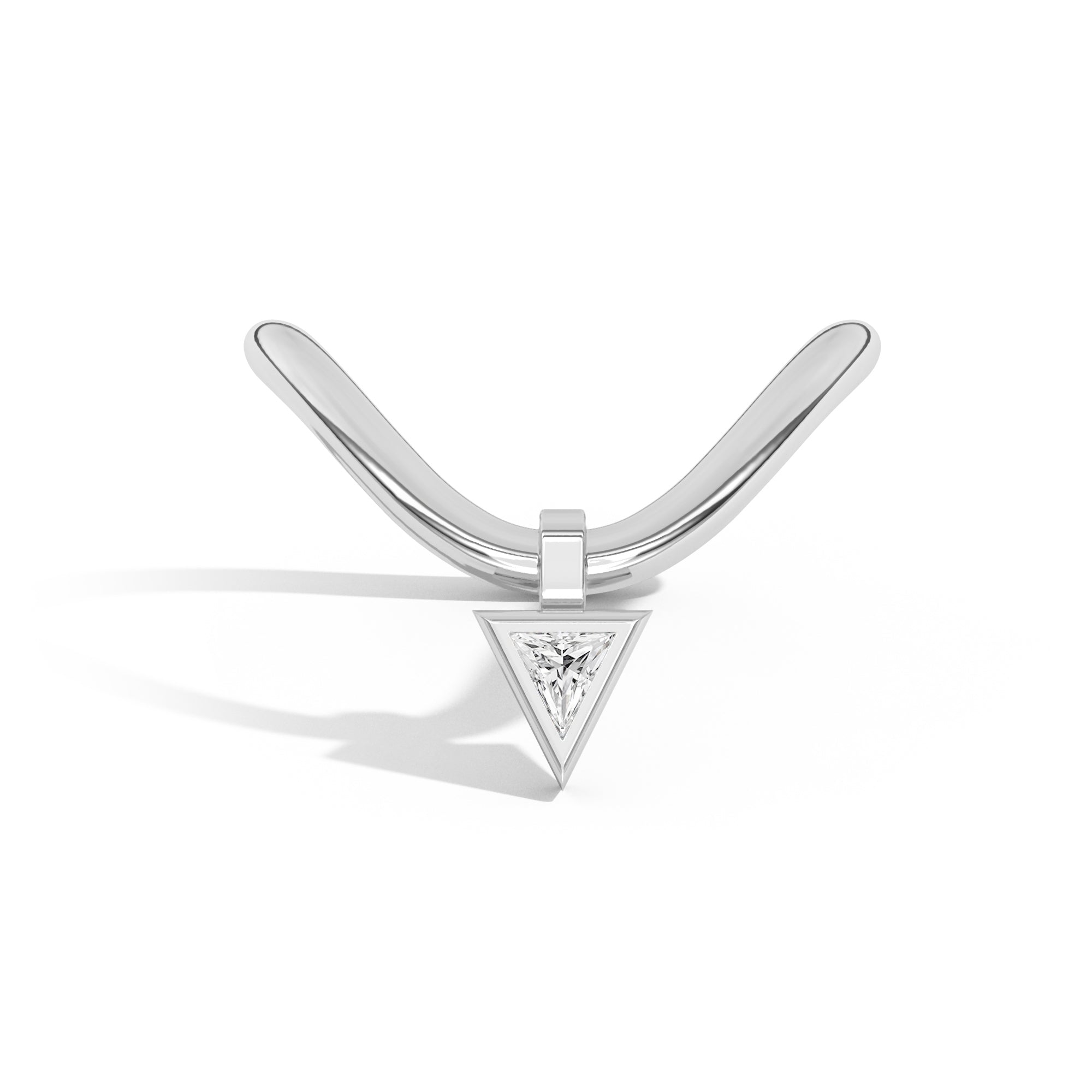 Gaudí Curve Ring with Golden Triangle