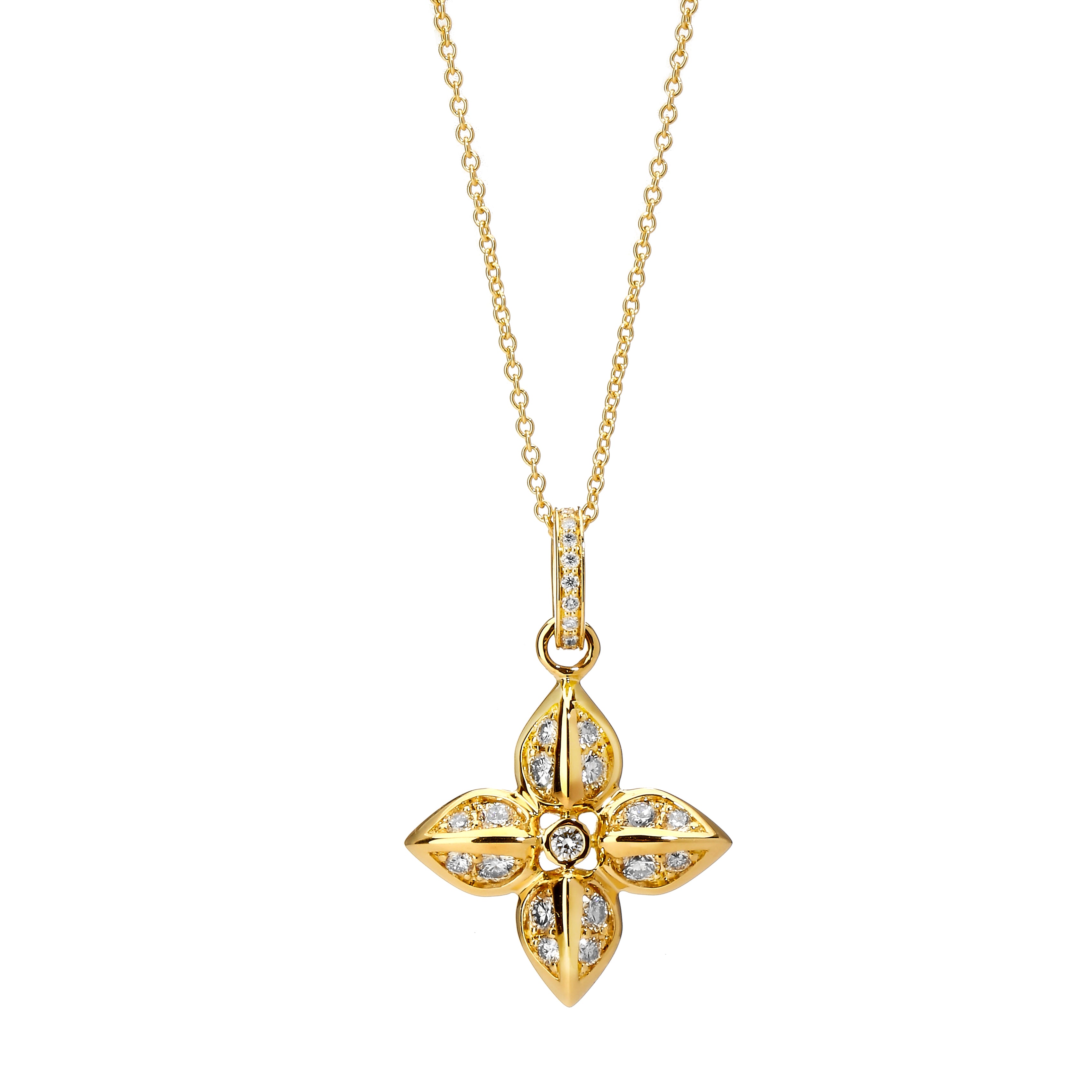 Diamond Flower Necklace