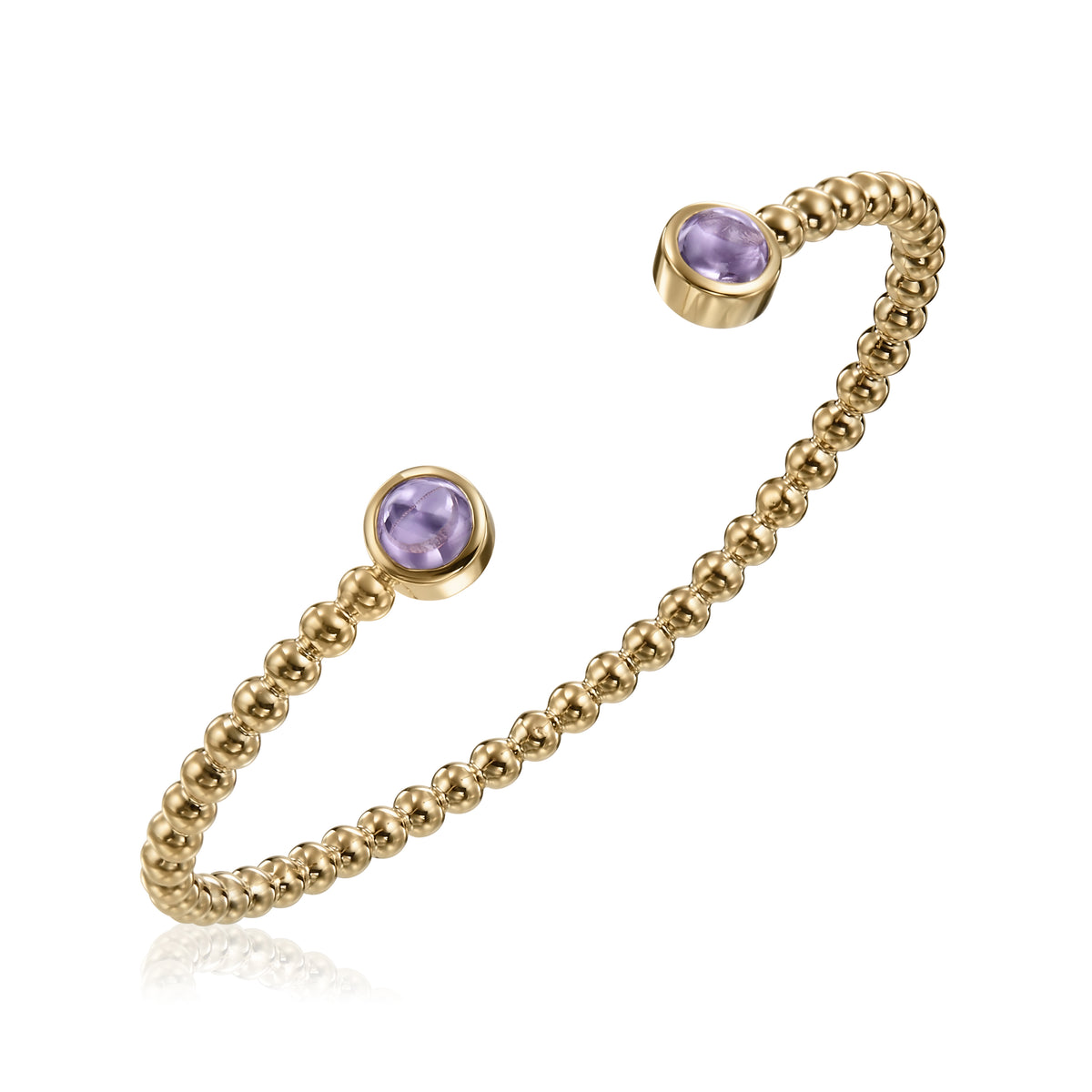 Pink Sapphire Cabochon Nutmeg Cuff