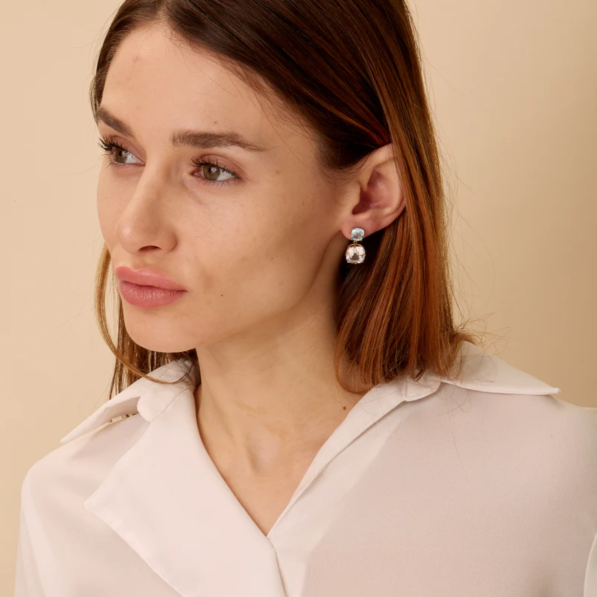 Double Drop Cushion Earrings