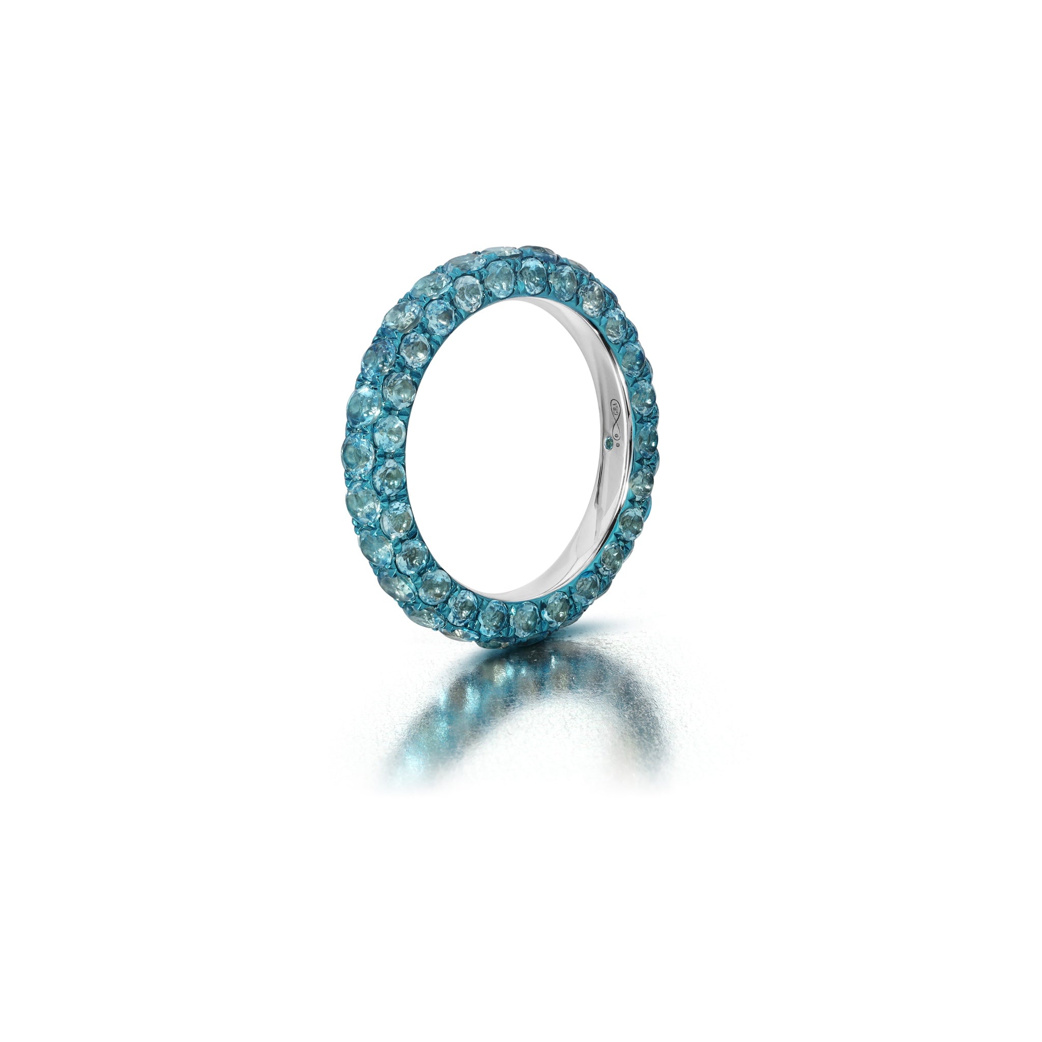 Swiss Blue 3 Sided Ring