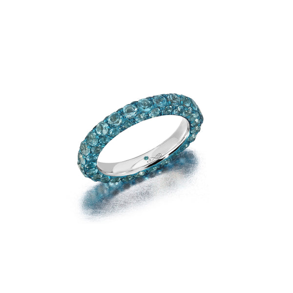 Swiss Blue 3 Sided Ring