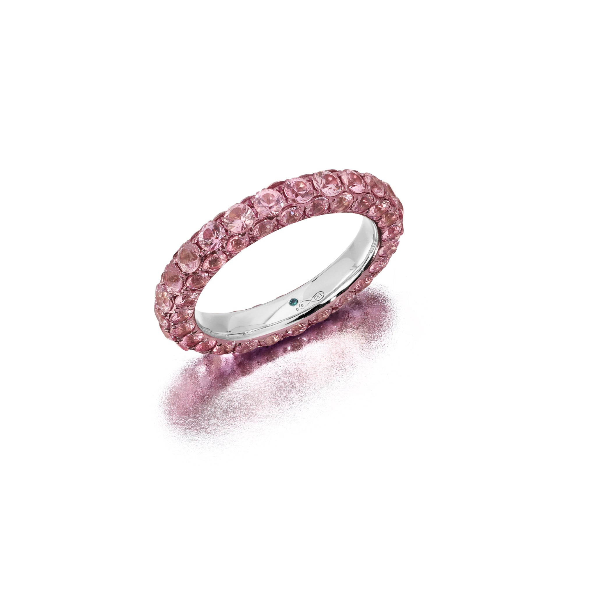 Pink Sapphire 3 Sided Ring