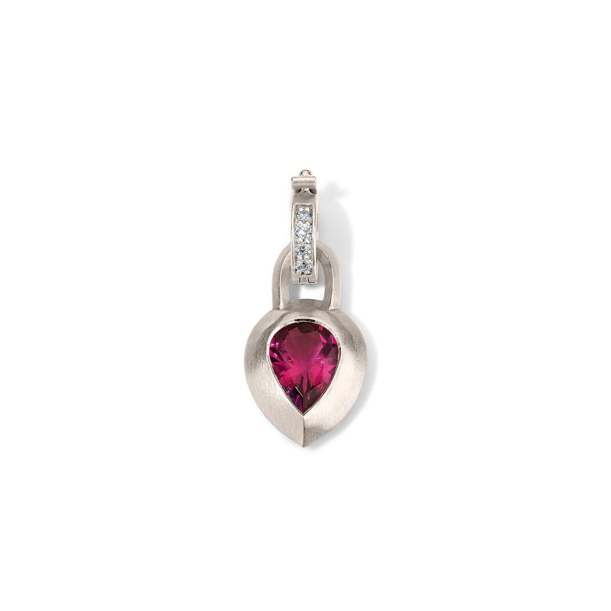 Pear Rubellite Pendant