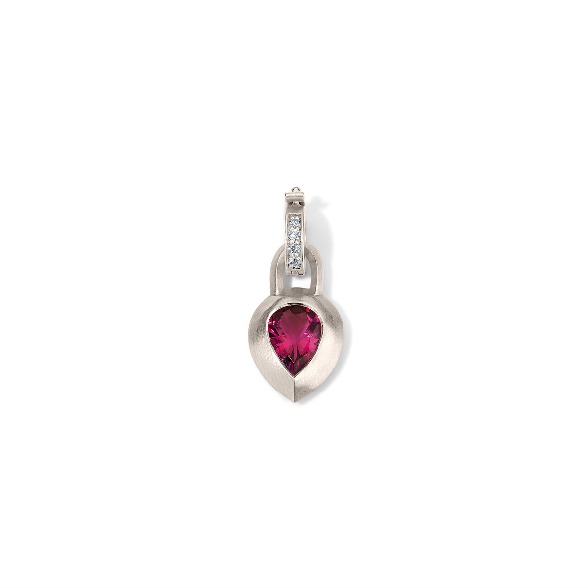 Pear Rubellite Pendant