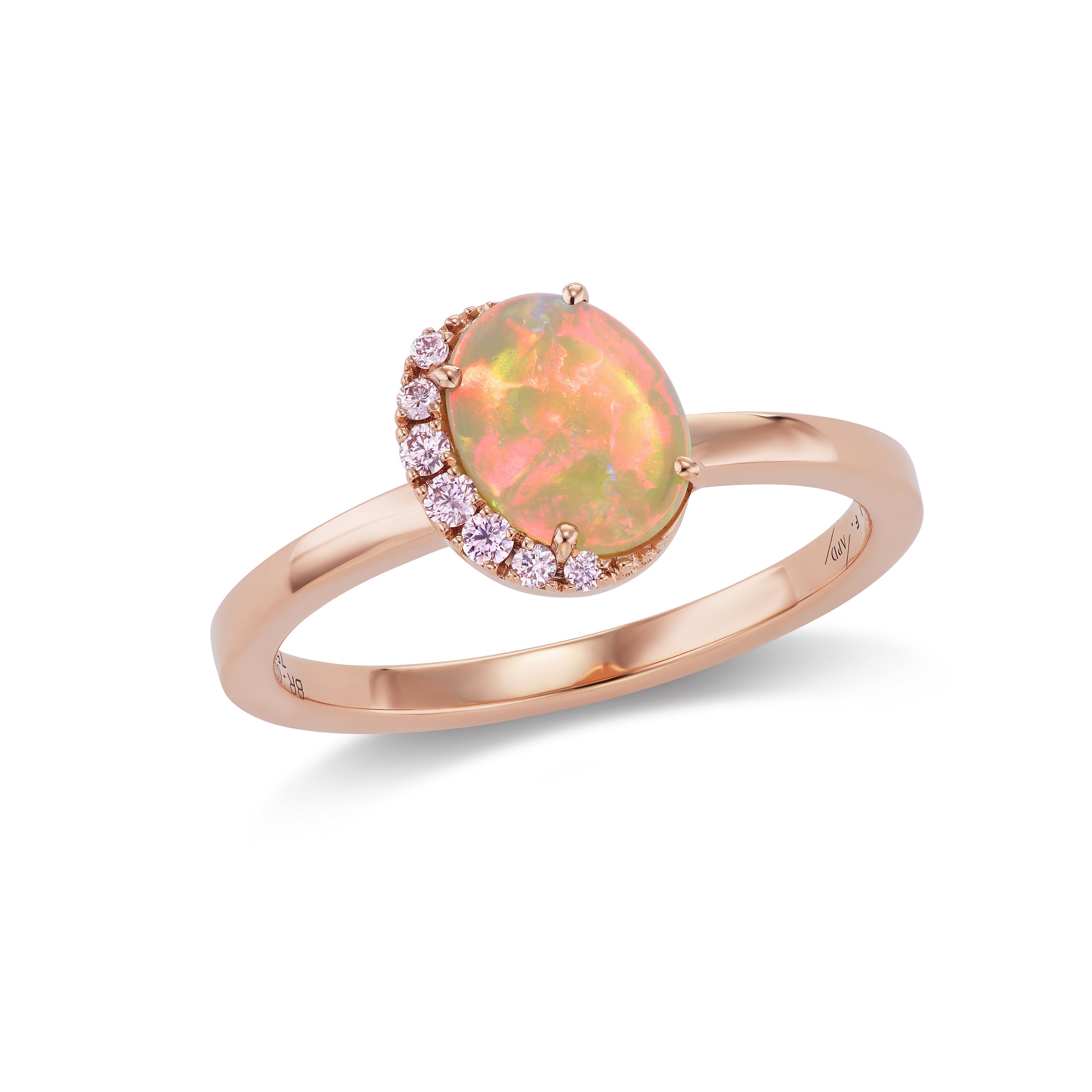 Opal Moon Ring