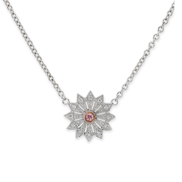 Deco Pink Flower Necklace