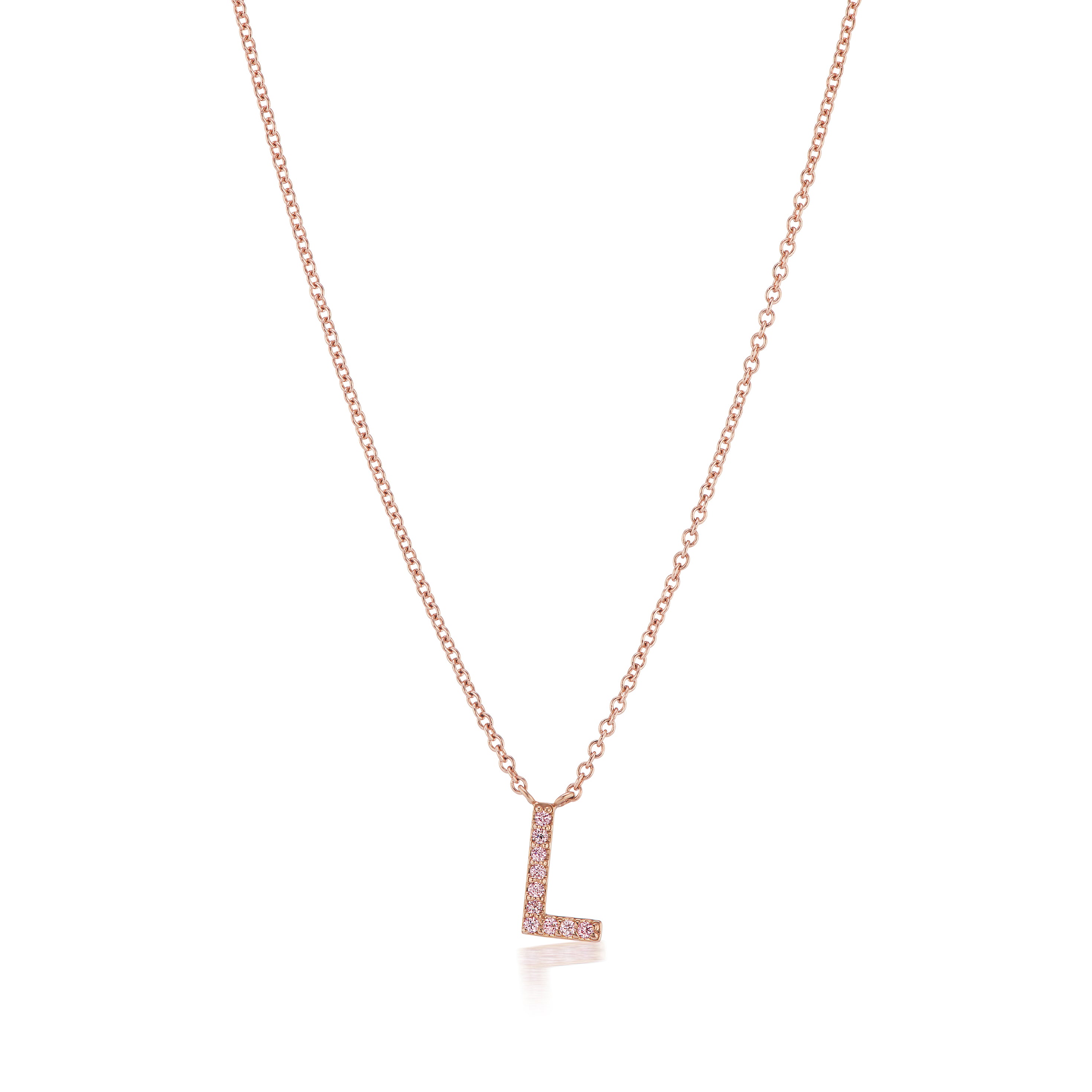 Argyle Pink Diamond Letter Necklace