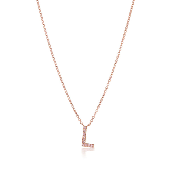 Argyle Pink Diamond Letter Necklace