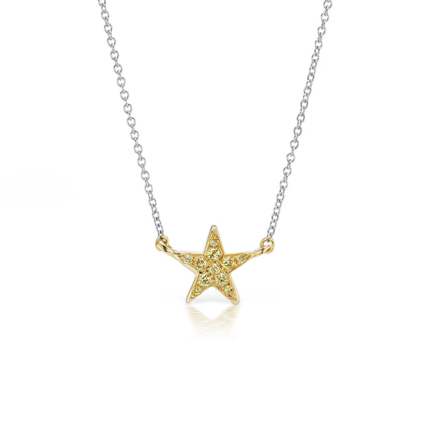 Yellow Diamond Star Necklace